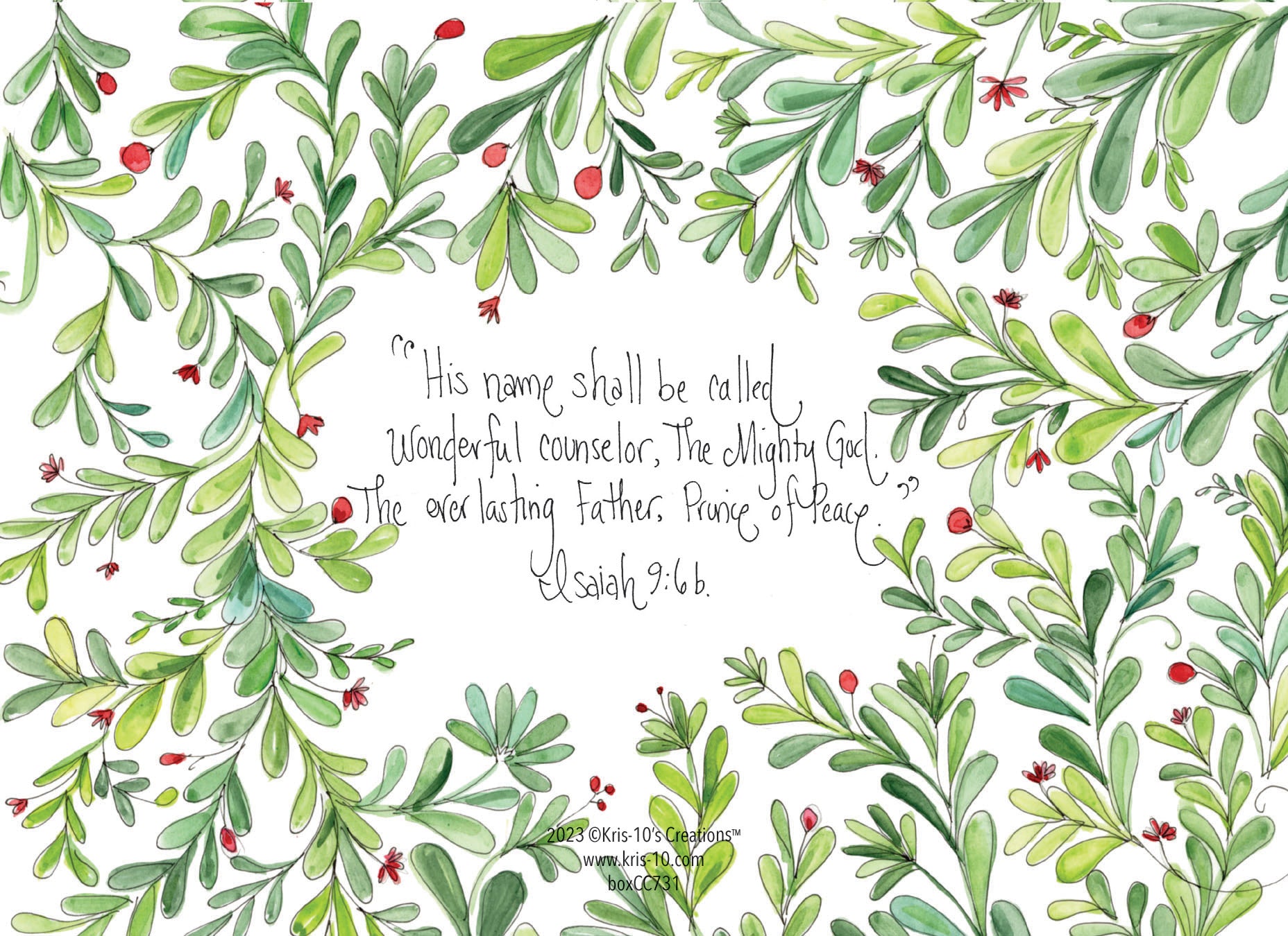 Christmas Greenery (Isaiah 9:6)