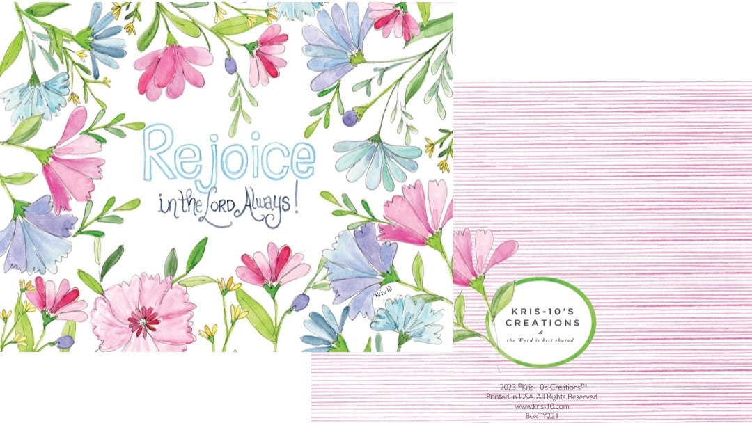Rejoice Floral Boxed Notes