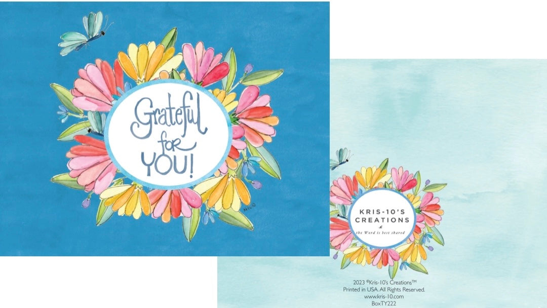 Blue Butterfly Grateful Boxed Notes