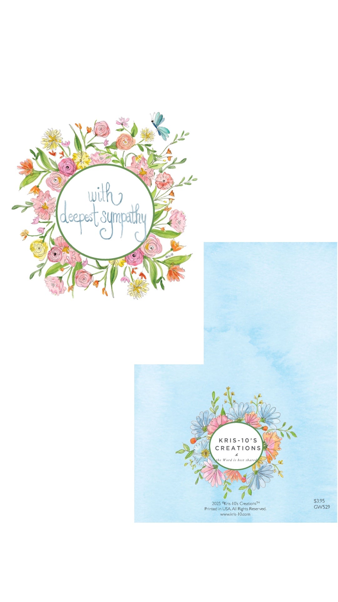 New Sympathy Greeting Card Set