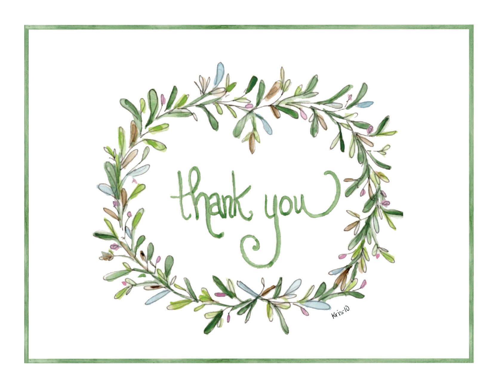 Pastel Thank You Wreath Boxed Notes