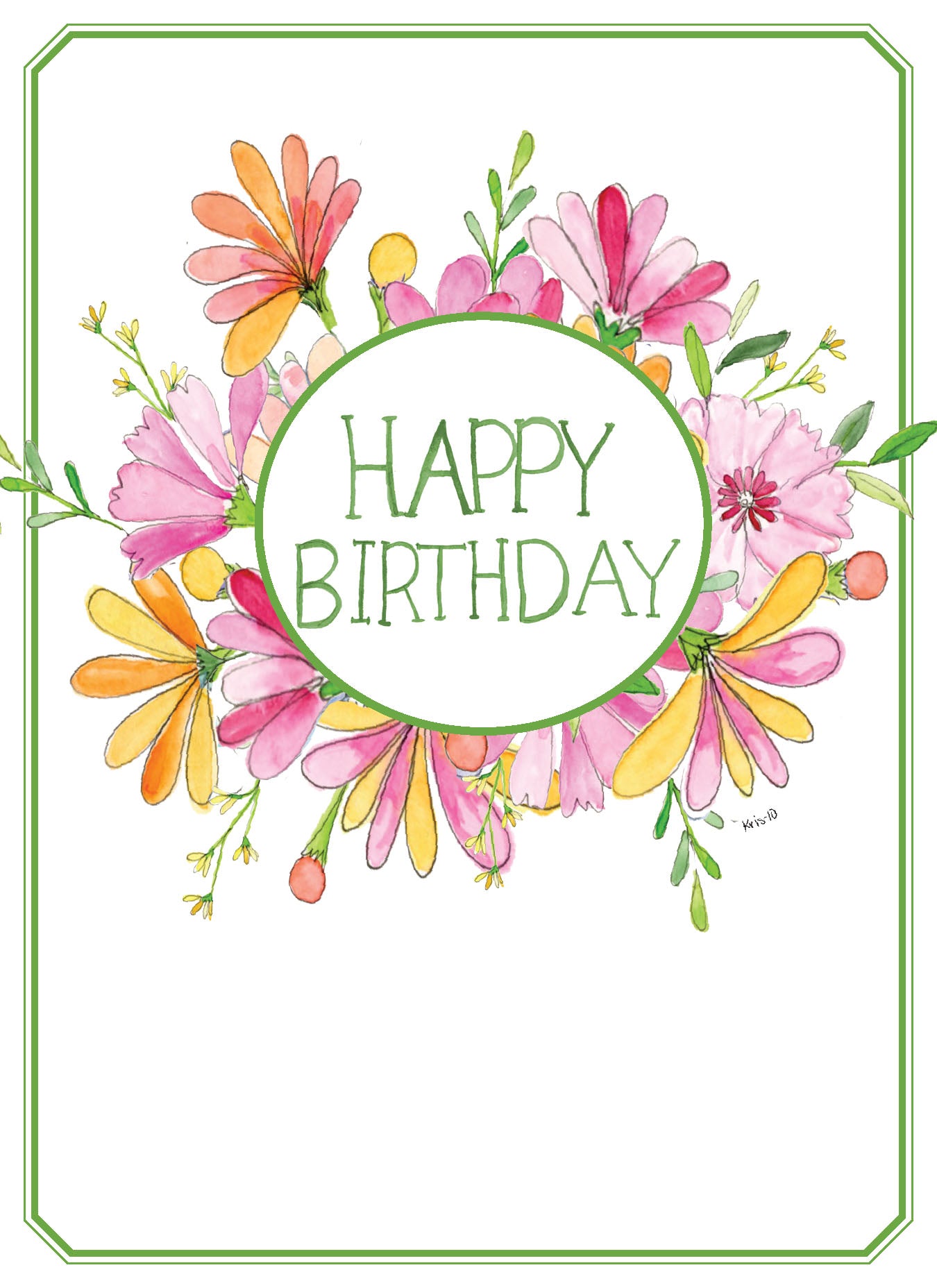 Happy Floral Wreath