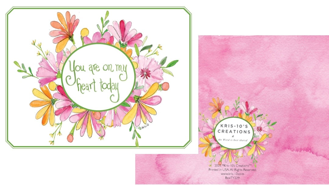 Floral You Are On My Heart Today Boxed Notes