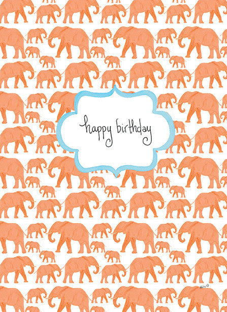 Orange Elephant Birthday