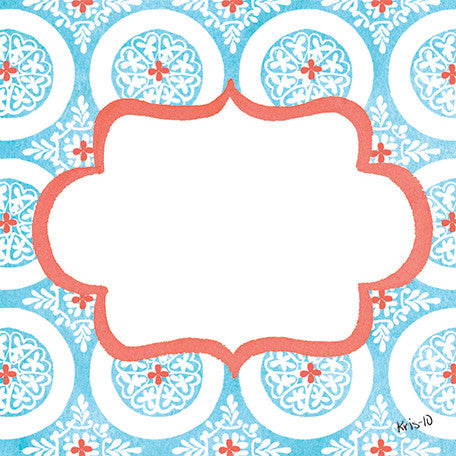Orange and Blue Medallion Gift Tags