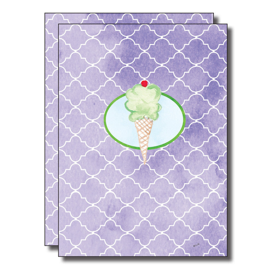 Purple Ice Cream Cone