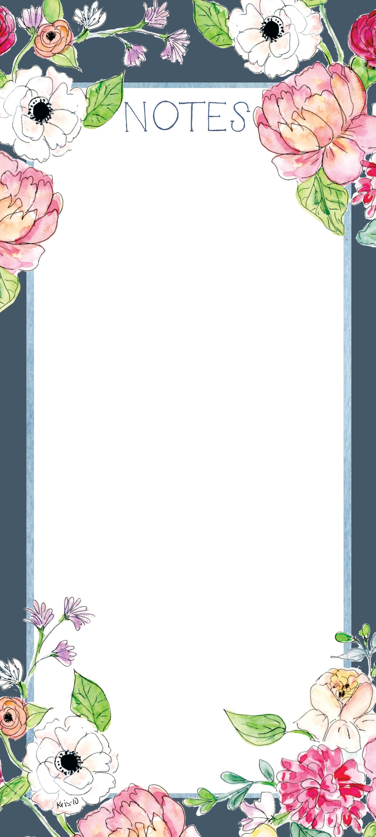 Navy Notes Notepad