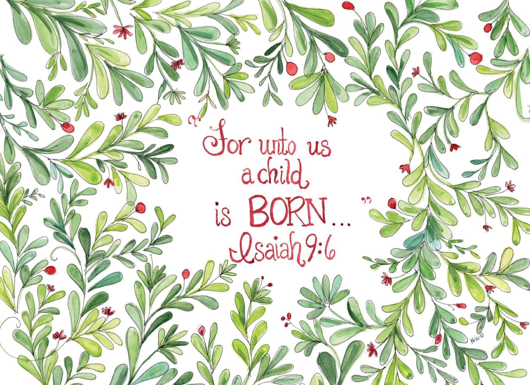 Christmas Greenery (Isaiah 9:6)