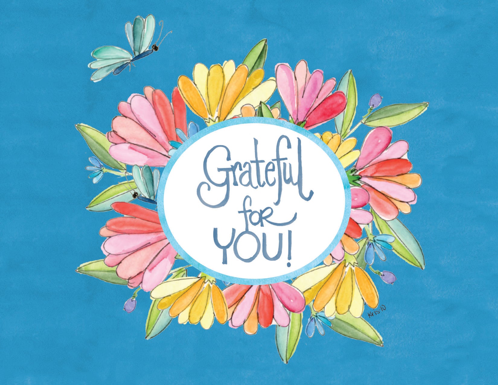Blue Butterfly Grateful Boxed Notes