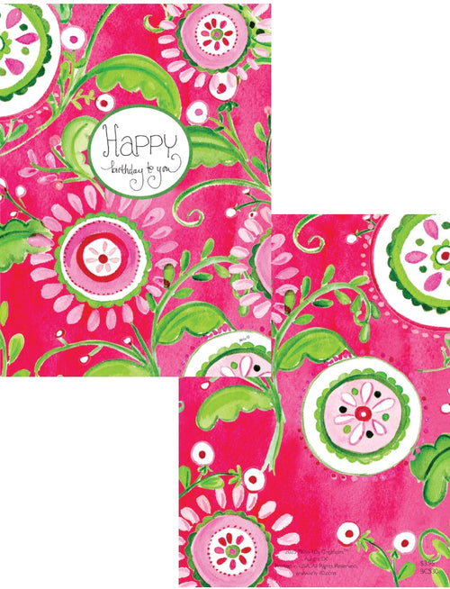Pink Floral Pinwheels
