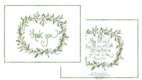 Pastel Thank You Wreath Boxed Notes