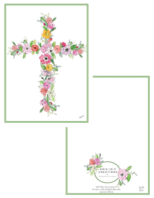 Floral Cross Matthew 5:4