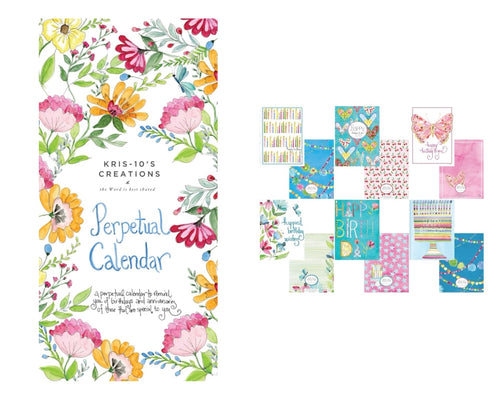 Perpetual Calendar & New Birthday Greeting Card Set