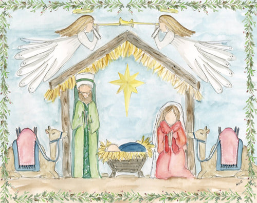 Bright Nativity Premium Art Print