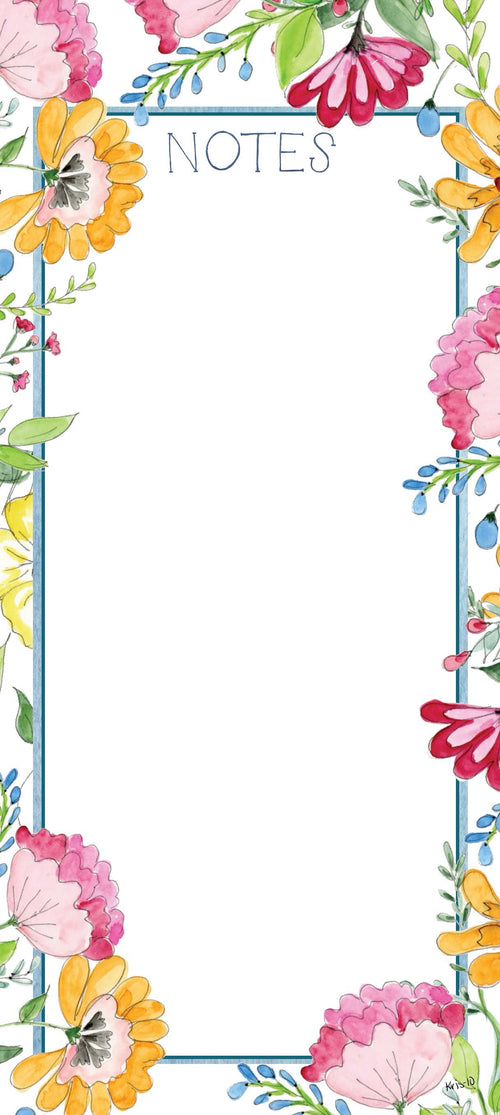Spring Garden Floral Notepad