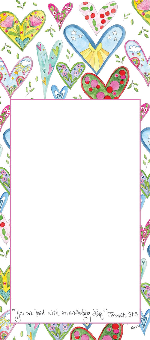 Hearts Hearts Hearts Notepad