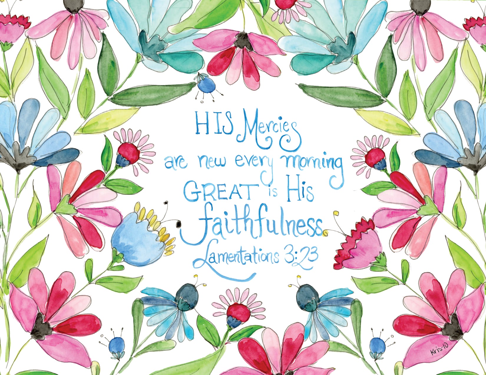 His Faithfulness Floral Boxed Notes