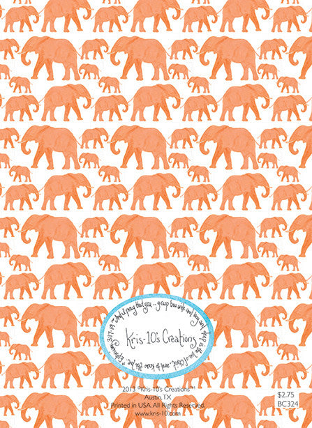 Orange Elephant Birthday