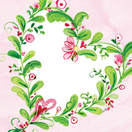 Pink Floral Heart Gift Tags