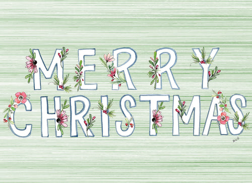Merry Christmas Floral Letters