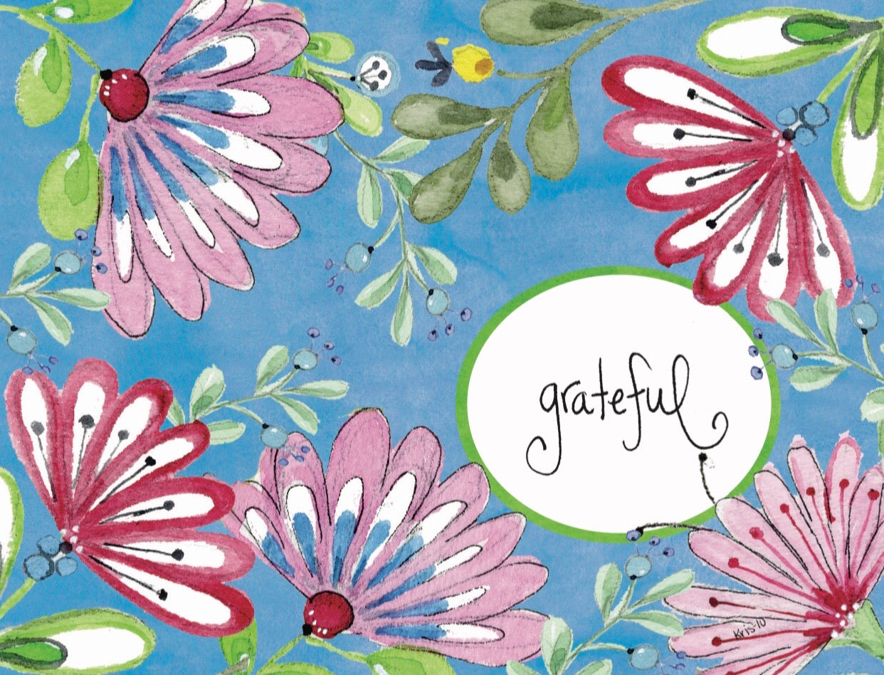 Bright Floral Grateful Boxed Notes