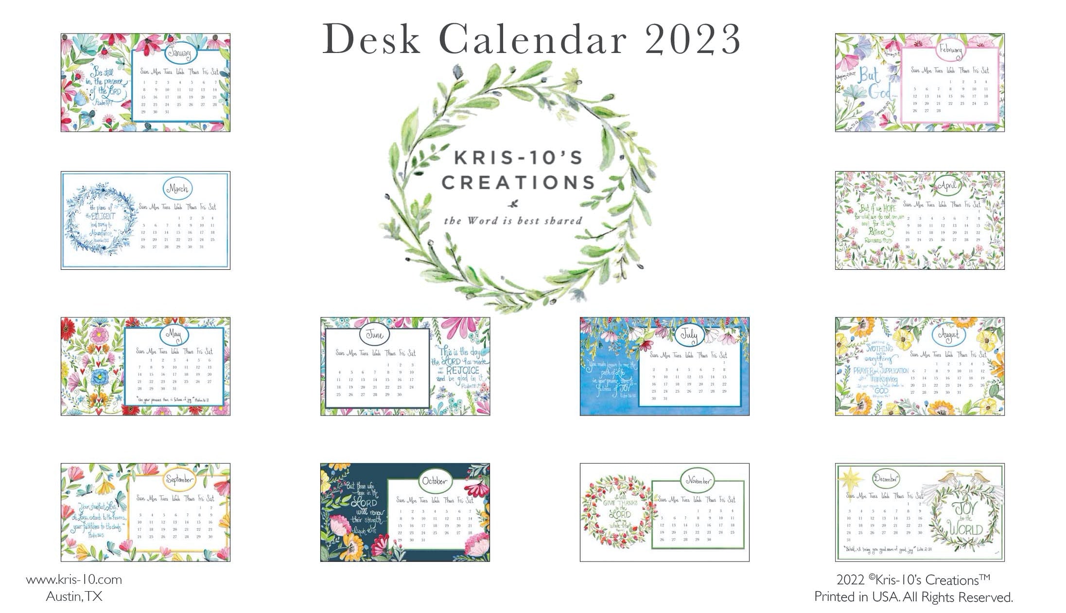 2023 Desk Calendar